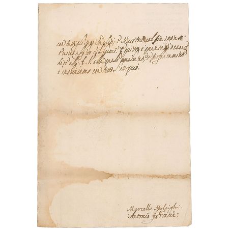 Lot #306 Marcello Malpighi Signed Letter - Image 2