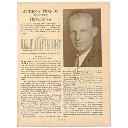 Lot #1759 NY Yankees: Pipgras and Seeds Book Pages - Image 1