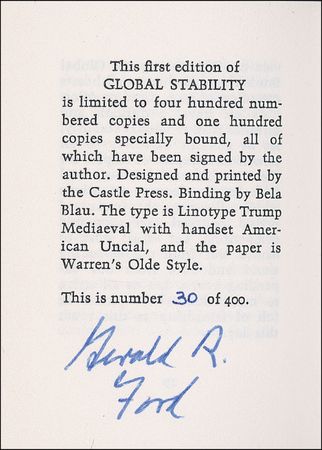 Lot #43 Gerald Ford Book - Image 1