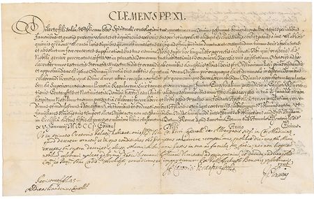 Lot #336 Pope Benedictus XIV Endorsement - Image 1