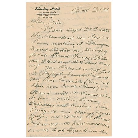 Lot #1609 Man Mountain Dean: ?I am working at Columbia Movie Studio on the Life of the Late General George S. Patton?I served with the General when he was a 2nd Lt in Pershing Expedition? - Image 1