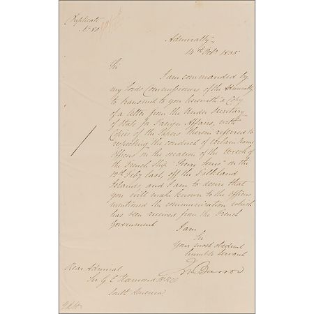 Lot #169 John Barrow Signed Letter - Image 1