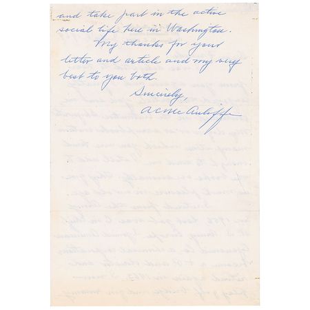 Lot #441 Anthony McAuliffe: “I retired from the Army in 1956, last job was C in Chief, U. S. Army, Europe” - Image 2