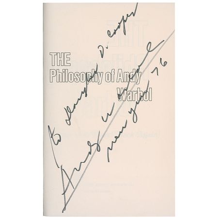 Lot #707 Andy Warhol Book - Image 1