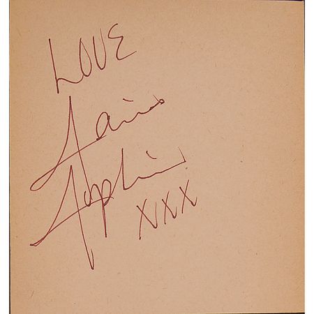 Lot #976 Janis Joplin Signature - Image 2