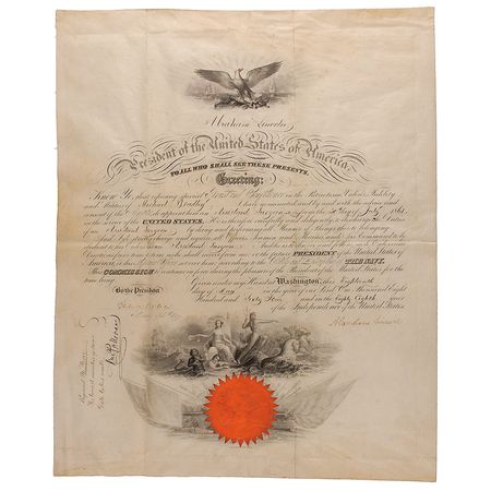 Lot #76 Abraham Lincoln: Rare and desirable Lincoln appointment of a Navy surgeon - Image 1