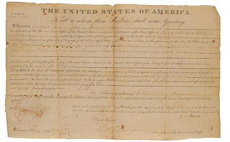 Lot #5 John Quincy Adams Signed Document
