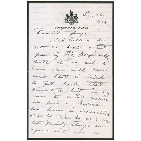 Lot #345 Queen Mary of Teck Handwritten Letter Signed - Image 1