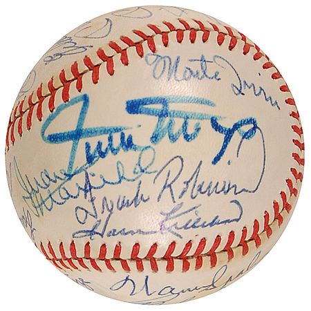 Lot #1576 Baseball Hall of Famers Baseball - Image 2