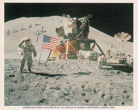 Lot #500 Apollo 15: Irwin and Scott Signed Photographs - Image 1