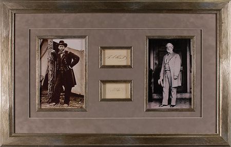 Lot #432 Robert E. Lee and U. S. Grant: Beautifully presented signatures of Civil War adversaries Grant and Lee - Image 1
