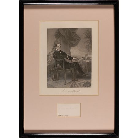 Lot #212 Jefferson Davis Signature - Image 1