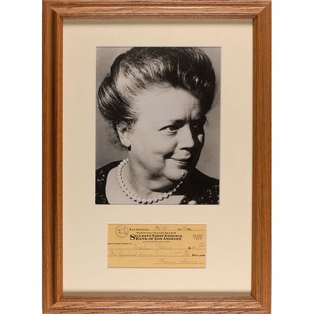 Lot #1163 Andy Griffith Show: Griffith and Bavier Checks - Image 2