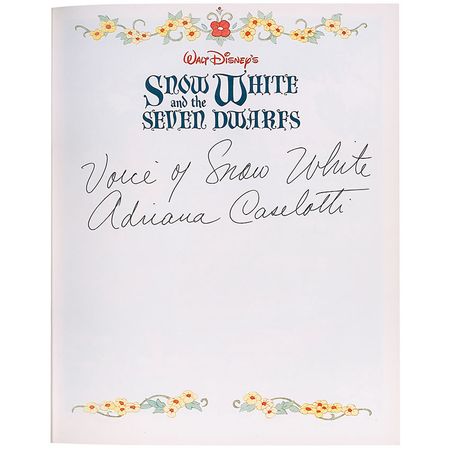 Lot #727 Disney: Adriana Caselotti Book - Image 1