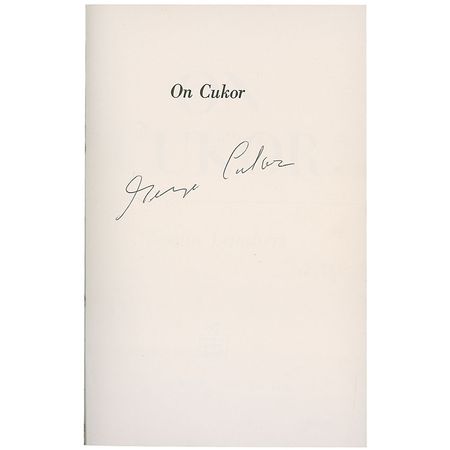 Lot #1240 George Cukor Book - Image 1