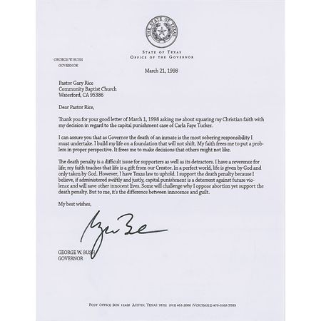 Lot #12 George W. Bush: Weighing in on the