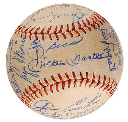 Lot #1742 NY Yankees: 1960 Yankees team ball