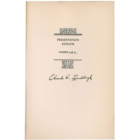 Lot #534 Charles Lindbergh: Presentation edition of The Spirit of St. Louis - Image 1