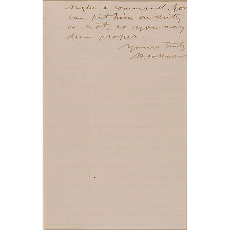 Lot #420 Henry W. Halleck: Halleck warns Grant of “an officer who makes trouble wherever he goes” - Image 2