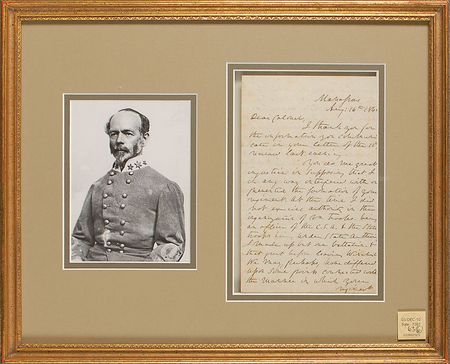 Lot #429 Joseph E. Johnston: “I did not exercise authority in the organization of the Va. troops, being an officer in the C.S.A. and the State troops being under State Authority” - Image 1