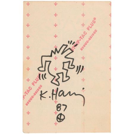 Lot #621 Keith Haring: Expressive original Haring sketch - Image 2