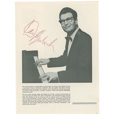 Lot #853 Dave Brubeck Quartet Program - Image 2