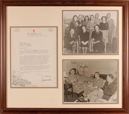 Lot #228 Duke and Duchess of Windsor: The Duke and Duchess of Windsor credit an ally hospital in the midst of World War II - Image 1