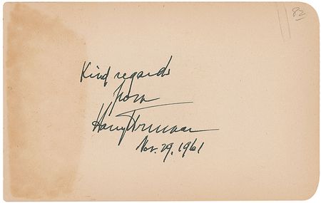Lot #1 American Presidents and Notables: Spectacular autograph album compiled by a Texas oil baron and theater owner containing 12 presidents along with Susan B. Anthony, Clara Barton, John J. Pershing, and Richard Gatling - Image 12
