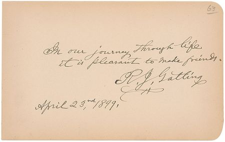 Lot #1 American Presidents and Notables: Spectacular autograph album compiled by a Texas oil baron and theater owner containing 12 presidents along with Susan B. Anthony, Clara Barton, John J. Pershing, and Richard Gatling - Image 17