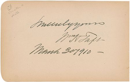 Lot #1 American Presidents and Notables: Spectacular autograph album compiled by a Texas oil baron and theater owner containing 12 presidents along with Susan B. Anthony, Clara Barton, John J. Pershing, and Richard Gatling - Image 6