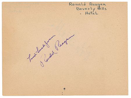 Lot #101 Ronald Reagan and Jane Wyman Signatures - Image 1