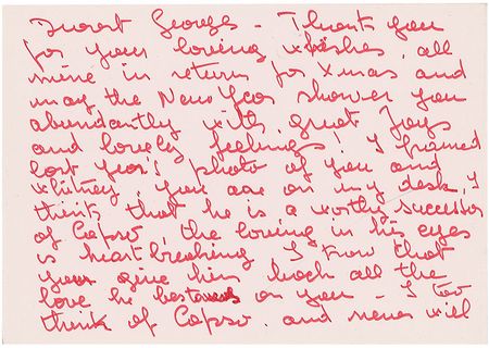 Lot #1217 Capucine Handwritten Letter Signed - Image 1