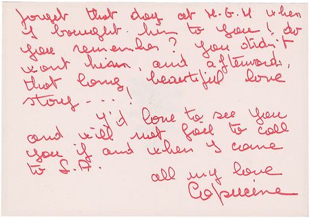 Lot #1217 Capucine Handwritten Letter Signed - Image 2