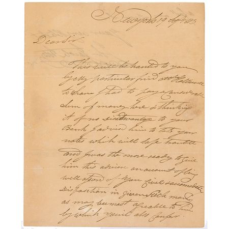Lot #159 John Jacob Astor: Early financial letter from the Astor patriarch - Image 1