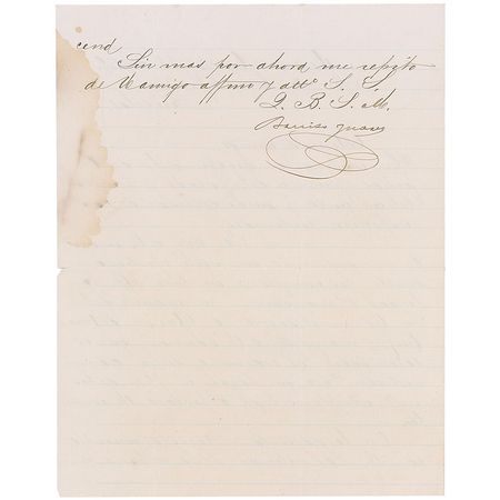 Lot #274 Benito Juarez Signed Letter - Image 2
