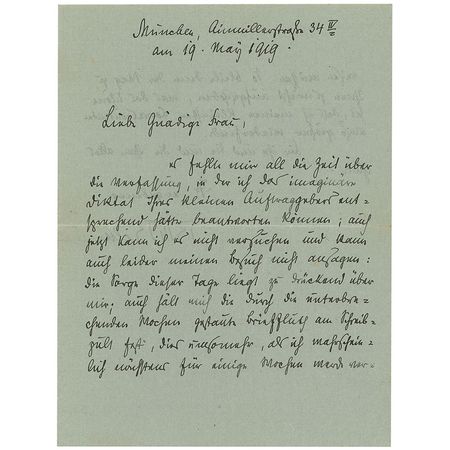 Lot #673 Rainer Maria Rilke Handwritten Letter Signed - Image 1