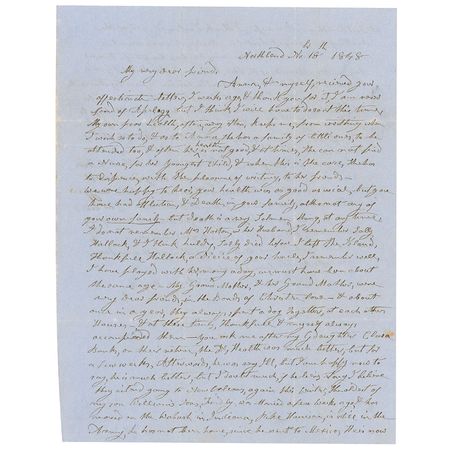 Lot #49 Anna Harrison: The former first lady writes of religion and her family - Image 1