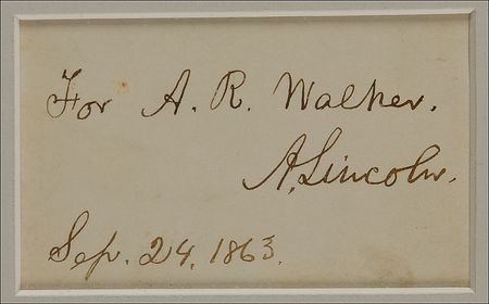 Lot #79 Abraham Lincoln: Large Lincoln presidential signature - Image 1