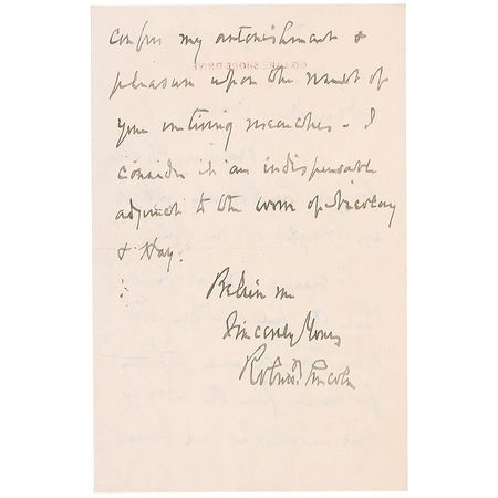 Lot #300 Robert Todd Lincoln: “It seemed to me at first that the field had been too many times gleaned to hope for much from the work you were undertaking” - Image 2