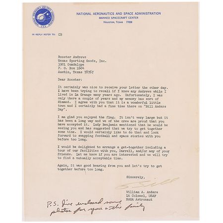 Lot #369 Apollo 08 Typed Letters Signed - Image 2