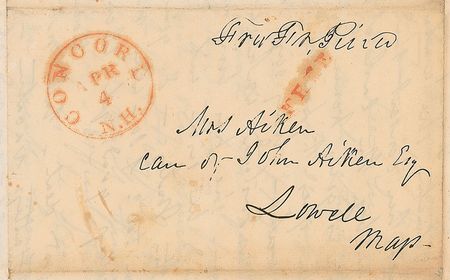 Lot #100 Jane Pierce: Scarce handwritten letter from Jane Pierce, franked by her husband - Image 4