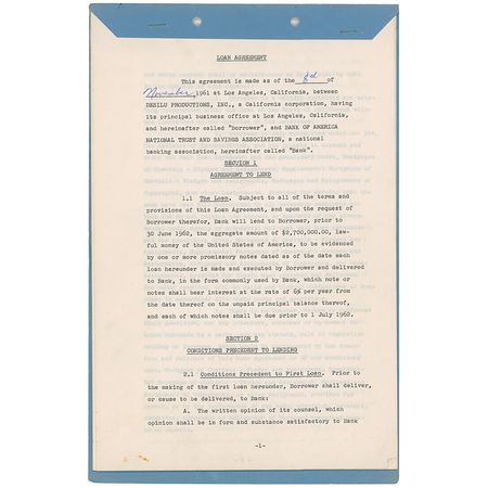 Lot #920 Desi Arnaz: Desi borrows 2.7 million dollars for Desilu - Image 1