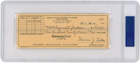 Lot #1429 Reggie Jackson Check - Image 1