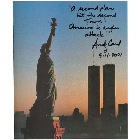 Lot #154 9/11: Over 50 officials honor the memory of 9/11 in a collector?s edition book, including Bush, Guiliani, Bloomberg, and three other former commanders-in-chief - Image 5