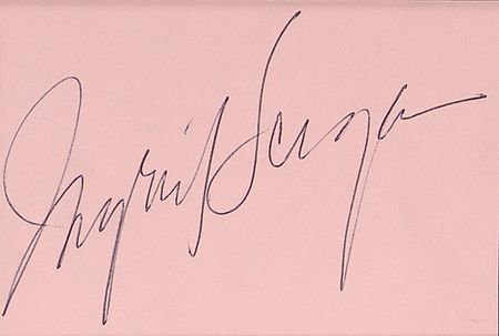 Lot #925 Ingrid Bergman Signature - Image 2