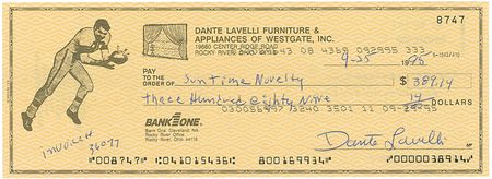 Lot #1402 Football Checks - Image 1