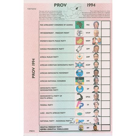 Lot #243 Nelson Mandela and F. W. de Klerk Ballots - Image 2