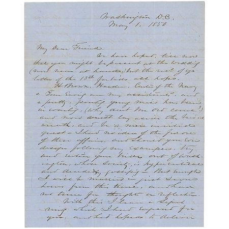 Lot #348 William T. Sherman: Despite his disappointment of his friend missing his wedding, Sherman sends a Signet ring as “a symbol, not a measure of my respect” - Image 1