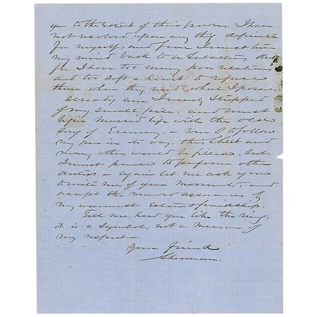 Lot #348 William T. Sherman: Despite his disappointment of his friend missing his wedding, Sherman sends a Signet ring as “a symbol, not a measure of my respect” - Image 3