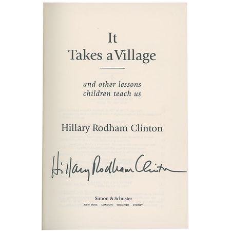 Lot #30 Hillary Clinton Book
